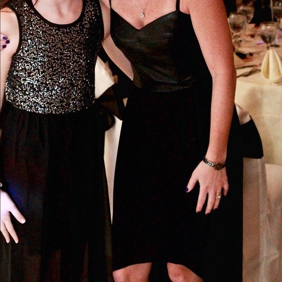 BCBG faux leather fabric dress - Picture 2 of 6